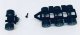 Lowboy Tri-Axle Booster w/Integrated Rear Axle -- 2 Sets, HO, Herpa Models 5525