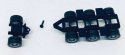 Lowboy Tri-Axle Booster w/Integrated Rear Axle -- 2 Sets, HO, Herpa Models 5525