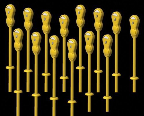 Parking Meters pkg(14) -- Yellow, N, Hi-Tech Details 3004