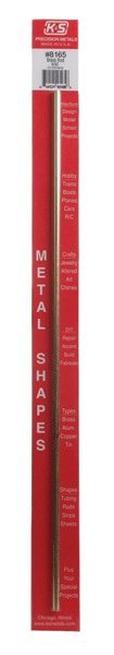 Solid Brass Rod - 12` 30cm Long -- 5/32` 4mm Diameter, All Scales, K & S Engineering 8165