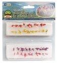 Flower Bushes -- 1/2 to 3/4′ 1.3 to 1.9cm Tall (red, pink, yellow, purple) pkg(40), HO, JTT Miniature Tree 95545