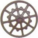 Ajax Type Brake Wheels pkg(8) -- Dark Boxcar Red, HO, Kadee Quality Products 2020