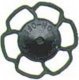 Champion Peacock Type Brake Wheels pkg(8) -- Black, HO, Kadee Quality Products 2044