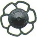 Champion Peacock Type Brake Wheels pkg(8) -- Black, HO, Kadee Quality Products 2044