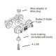 2-Rail A.S.F. A-3 Ride-Control Metal Trucks -- With 33′ Smooth-Back Metal P48 Wheels 1 Pair, O, Kadee Quality Products 755