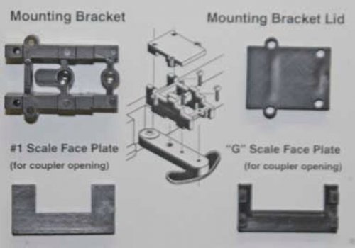 Conversion Packet -- For Mounting 820 or 830 On Aristo-Craft GE U25B Locos, Less Couplers, I, Kadee Quality Products 884
