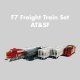 Diesel Freight Train-Only Set - Sound and DCC -- Santa Fe F7 (Warbonnet), Tank Car, 2 Covered Hop, N, Kato USA Inc 1066271S