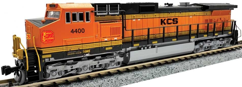GE C44-9W - Standard DC -- Kansas City Southern 4400 (Ex-BNSF Patch, orange, black, yellow, KCS Lo, N, Kato USA Inc 1763519