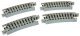 Unitrack -- Curved Track 9.75′ Radius 15-Degree pkg(4), N, Kato USA Inc 20101
