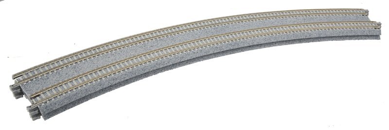 Curved Double Concrete Tie Superelevated Track - Unitrack -- 18-7/8 & 17-5/8′ 480 & 447mm Radius 22, N, Kato USA Inc 20185
