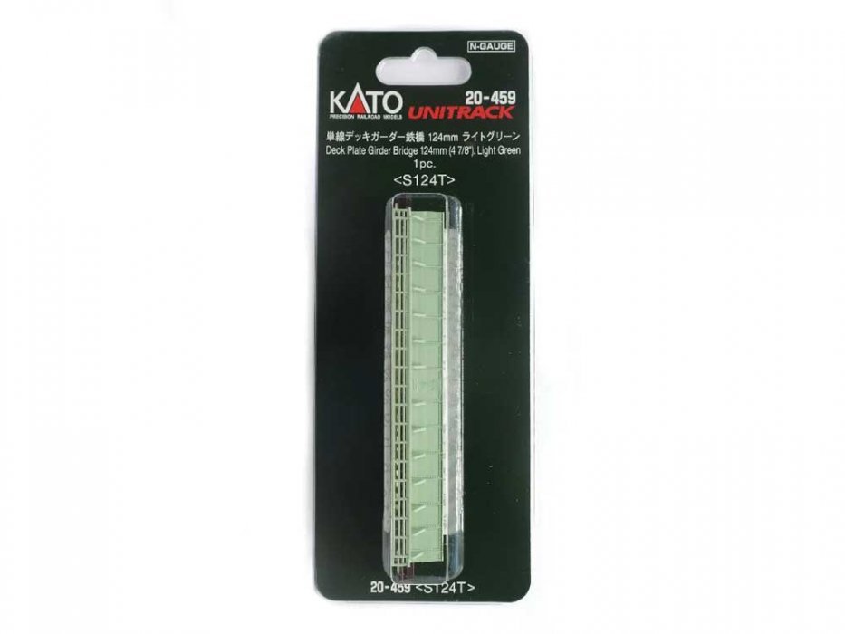 Deck Girder Bridge - Unitrack -- Light Green 12.4cm, N, Kato USA Inc 20459