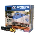 Amtrak P42 Superliner Starter Set - Standard DC -- Amtrak 203 (Lifesaver) Viewliner Baggage, 2 Sup, HO, Kato USA Inc 303007