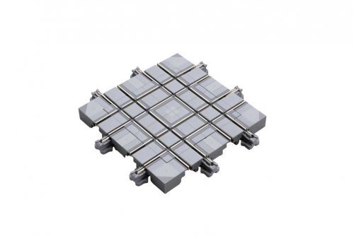 Street Track - Unitram -- Double Track 90 Degree Crossing 2-7/16′ 62mm, N, Kato USA Inc 40301