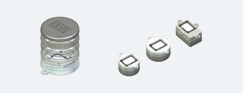 Modular Speaker Baffle Set with 1 Single Sugar Cube Speaker -- 20mm 23mm and 16x25mm baf, All Scales, LokSound By ESU 50341