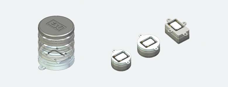 Modular Speaker Baffle Set with 1 Single Sugar Cube Speaker -- 20mm 23mm and 16x25mm baf, All Scales, LokSound By ESU 50341