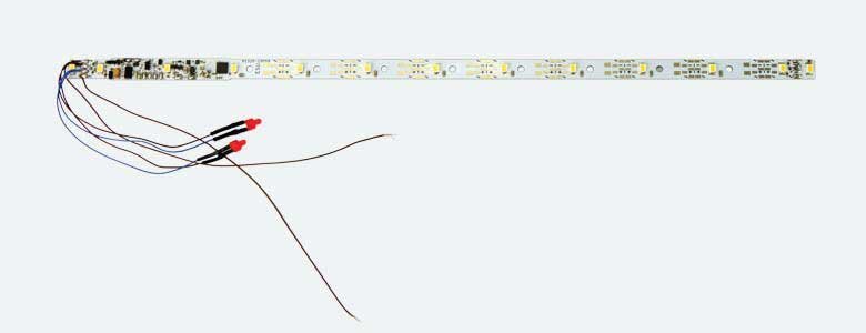 Interior Light Bar with DCC Decoder -- Warm White LEDs, 10-3/8′ 26.4cm Max Length (Can b, All Scales, LokSound By ESU 50718