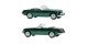 MG B Roadster Convertible - Kit -- Top Down (green), HO, Kibri 11226