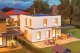 Lina Cube House with Terrace -- Polyplate Kit - 11.9 x 13.9 x 7.4cm, HO, Kibri 38339