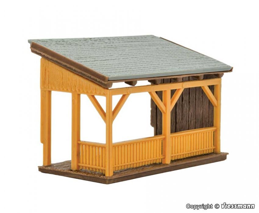 Porch -- Kit - 5.5 x 3.1 x 3.5cm, HO, Kibri 38358