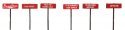 Burma Shave Sign Set pkg(6) -- Set 5 It′s Trains, Not Girls..., N, Labelle Industries 7655