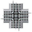 FasTrack(TM) Track w/Roadbed - 3-Rail -- 90-Degree Crossing, O, Lionel 612019