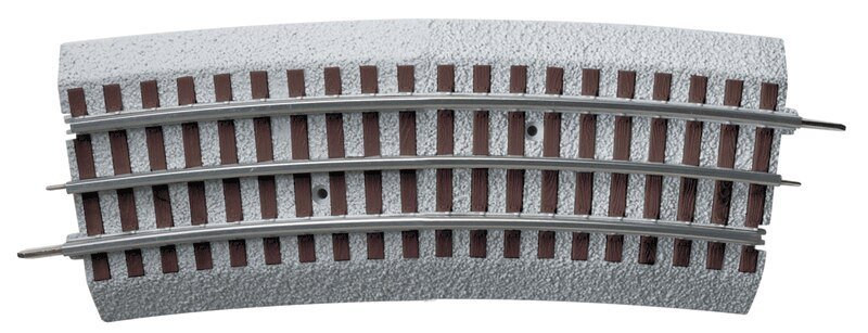 FasTrack(TM) Track w/Roadbed - 3-Rail -- O-84 Curve Track, O, Lionel 612061