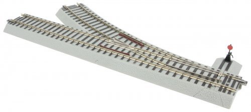 R27 Manual Turnout - American Flyer(R) FasTrack -- Right Hand, S, Lionel 649884