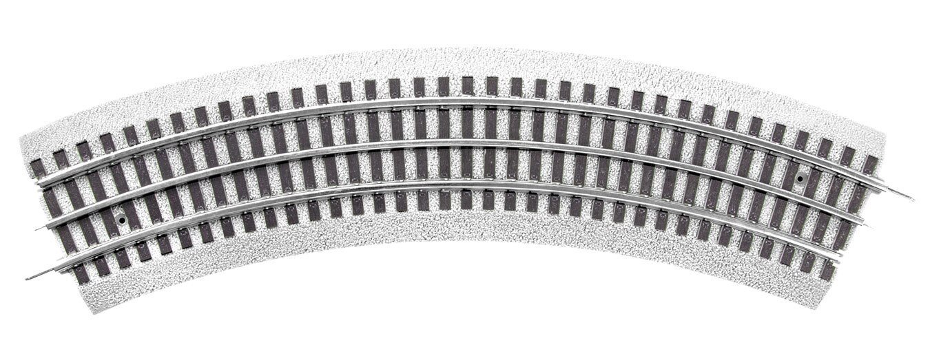 O-36 Curve 4-Pack - FasTrack(R) -- White Ballast, O, Lionel 685390