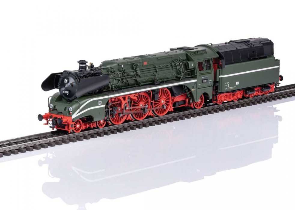 Class 18.3 4-6-2 Schorsch - 3-Rail - Sound and Digital -- German State Railroad DR 18 314 (Era III , HO, Marklin, Inc 39029
