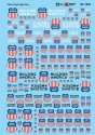 Railroad Decal Set -- Union Pacific Fallen Flags Freight Cars, N, Microscale Industries Inc 601531