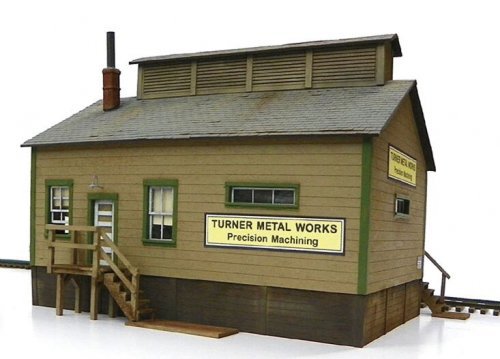 Laser-Cut Wood Kit -- Turner Machine Works - 10 x 9-3/4′ 25.4 x 24.8cm, HO, B.T.S. 27307