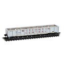 52`6` Greenville 2494 Mill Gondola - Ready to Run -- Wisconsin Central 54080 (gray, maroon, , N, Micro Trains Line 17000020