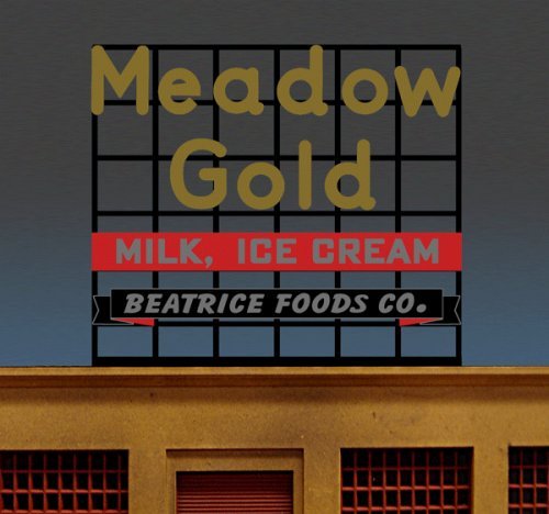 Meadow Gold -- Large for HO & O Scales 3-13/16 x 4-1/2′ 9.7 x 11.4cm, All Scales, Micro Structures 881951