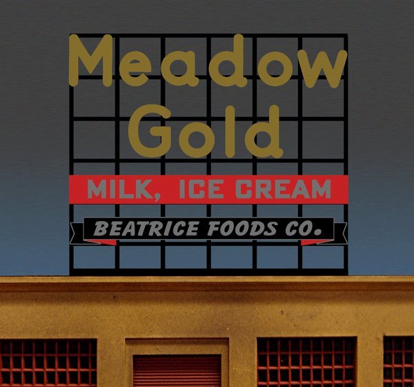 Meadow Gold -- Large for HO & O Scales 3-13/16 x 4-1/2′ 9.7 x 11.4cm, All Scales, Micro Structures 881951