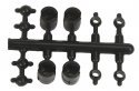 Universal Driveline Couplers -- 2.0mm Primary Cups Shaft, Add′l Cups & Horned Ball S, All Scales, Northwest Short Line 4896