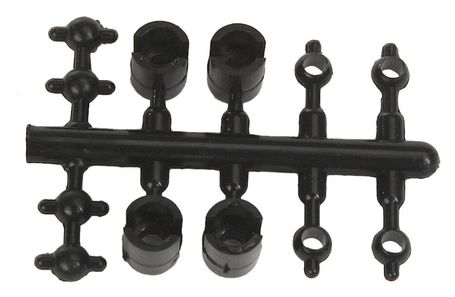 Universal Driveline Couplers -- 2.0mm Primary Cups Shaft, Add′l Cups & Horned Ball S, All Scales, Northwest Short Line 4896