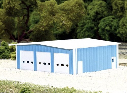 Fire Station -- (blue) Scale 50 x 40′ 15.2 x 12.2m, N, Pikestuff 8009