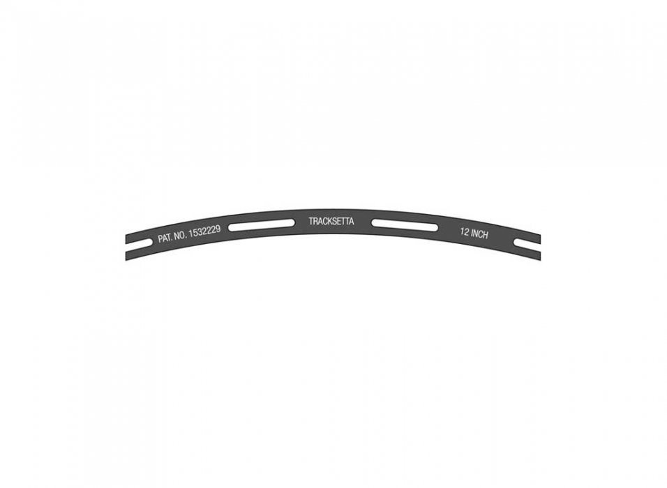 Tracksetta Track Laying Template -- 12′ 30.5cm Radius Curve, N, Peco NT12