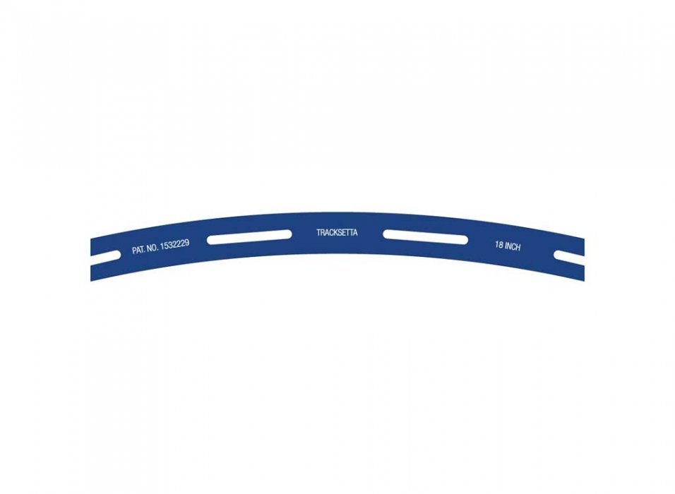 Tracksetta Track Laying Template -- 18′ 45.7cm Radius Curve, HO, Peco OOT18