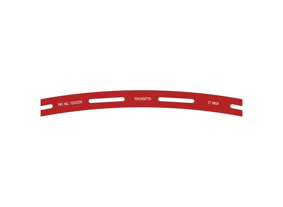 Tracksetta Track Laying Template -- 21′ 53.3cm Radius Curve, HO, Peco OOT21