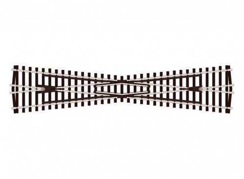 Code 100 Streamline Crossing -- Long, Insulfrog - 12-Degree, HO, Peco SL94