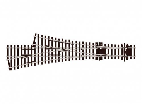 Code 75 Staggered 3-Way Turnout w/Electrofrog, HO, Peco SLE199