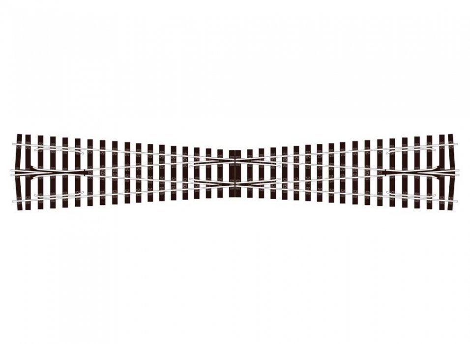 Code 124 `Bullhead` Nickel Silver Track -- Long Crossing (8 Degree Angle 23` 58.4cm Long), O, Peco SLE794BH