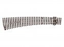 Code 100 Curved Double Radius Turnout - Streamline -- Left Hand, Electrofrog, HO, Peco SLE87