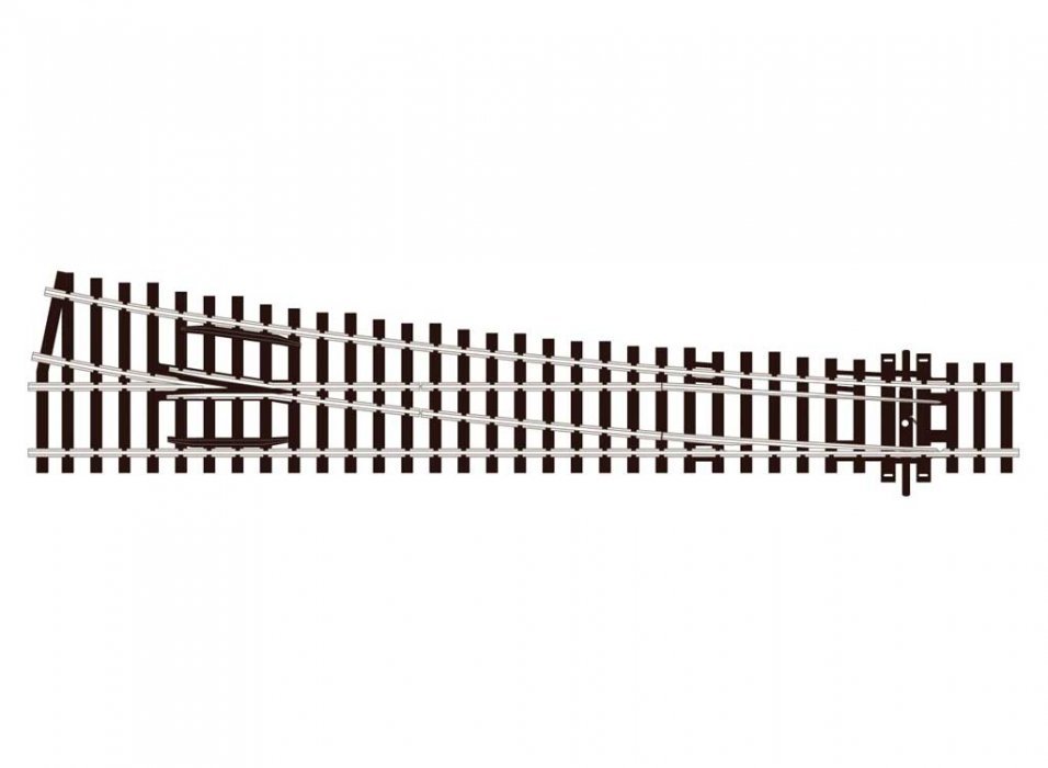 Code 100 Streamline Large Radius Turnout -- Right Hand, Electrofrog, HO, Peco SLE88
