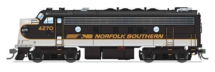 EMD F7 A-Unpowered B Set - Standard DC - Stealth -- Norfolk Southern 4270, 4275 (Tuxedo, black, white, gold), HO, Broadway Limit