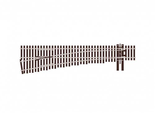 North American-Style Code 83 6 Turnout - Streamline -- Left Hand, Unifrog, HO, Peco SLU8362