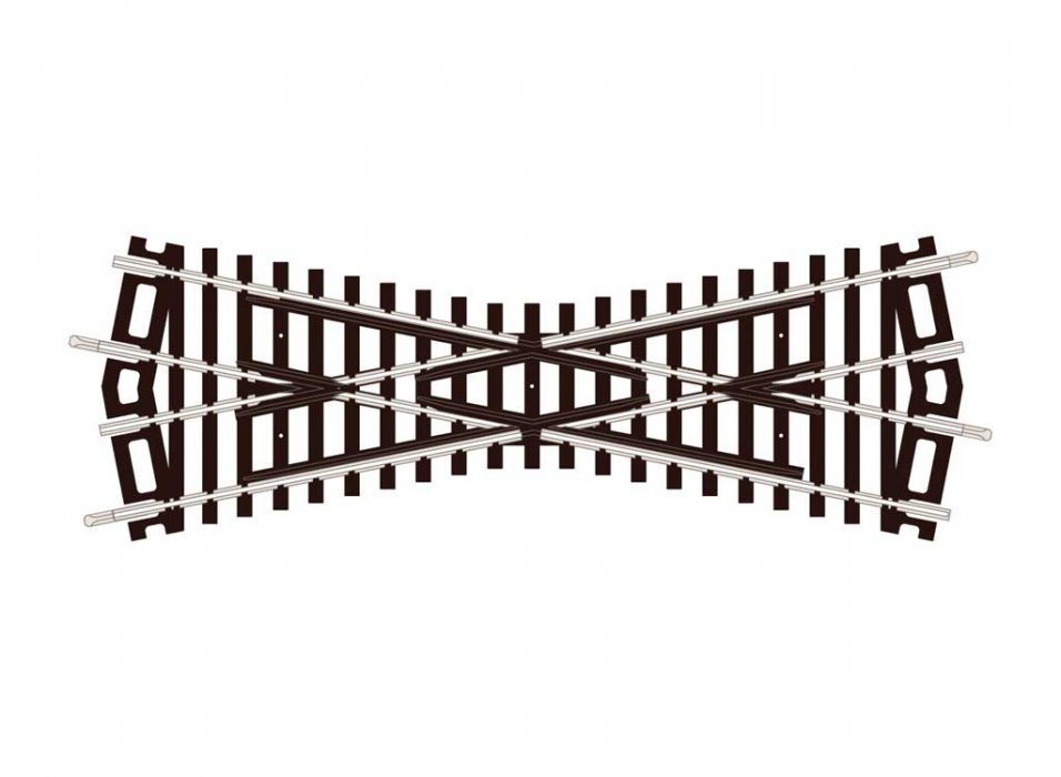 Crossing Code 100 -- Medium 22-1/2 Degree, HO, Peco ST250