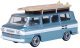 1961 Chevrolet Corvair Greenbrier Passenger Van - Assembled -- Tampico Turquoise, Cameo White, HO, Oxford Diecast 87CG61001