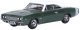 1968 Dodge Charger - Assembled -- Racing Green, White, HO, Oxford Diecast 87DC68005